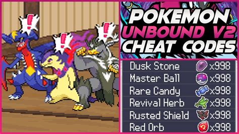 pokemon unbound 2.1.1.1|pokemon unbound 2.1 cheats.